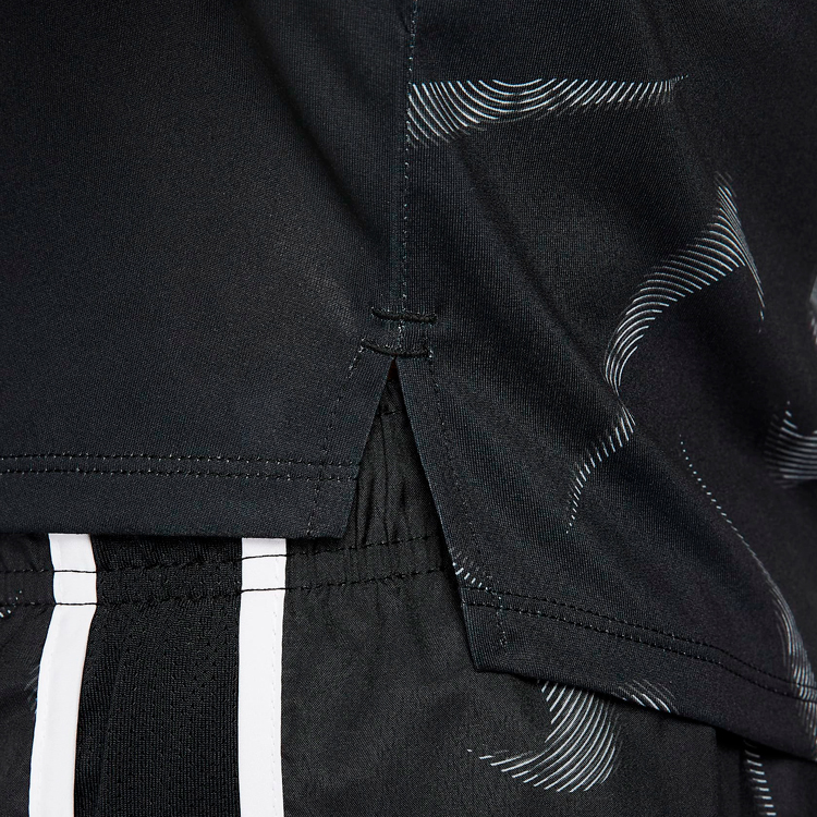 Tricou Nike W NK DF SWOOSH AOP SS CROP / Femei / M / Negru photo 4