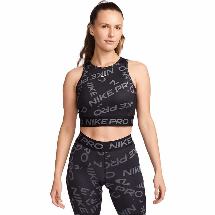 Спортивное бра Nike W NP DF CROP TANK AOP 
