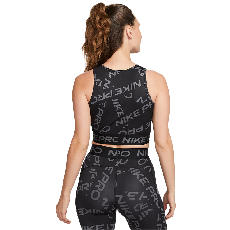 Bra sportive Nike W NP DF CROP TANK AOP / Femei / XS / Negru photo 4