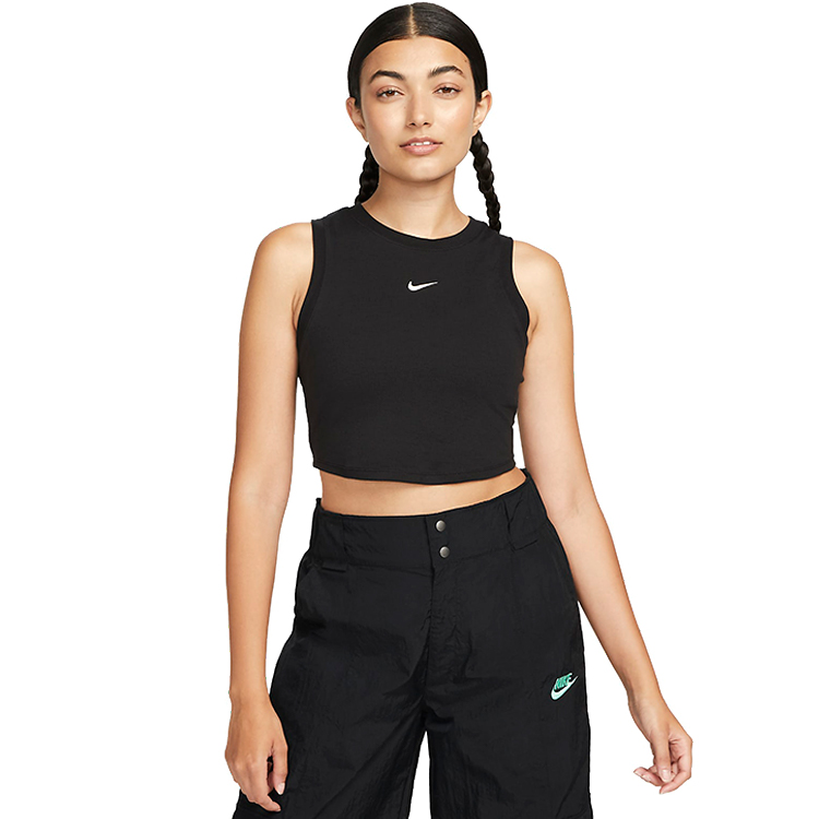 Maiou Nike W NSW ESSNTL RIB CRP TANK L Negru Femei photo 2