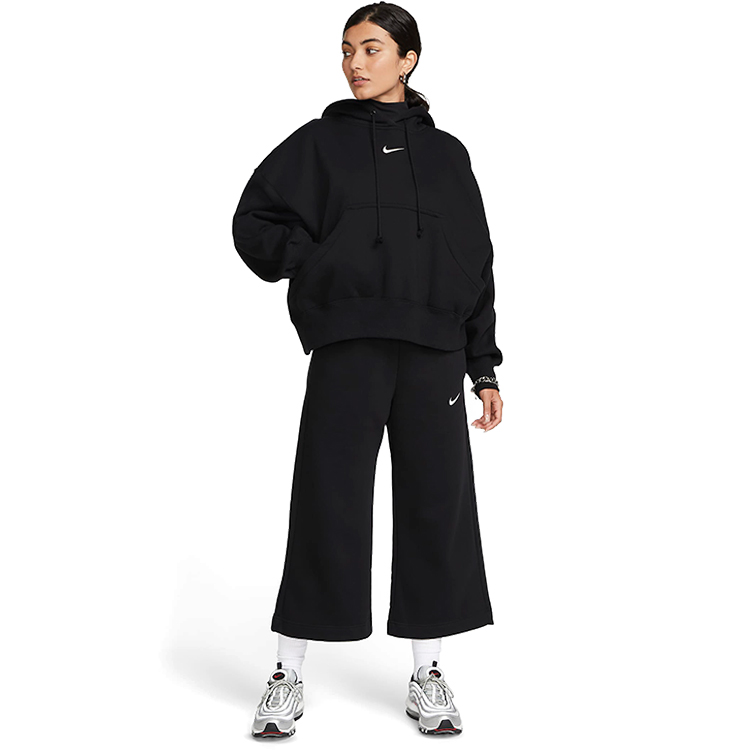 Брюки Nike W NSW PHNX FLC HR CROP SWTP S Черный Женский photo 6