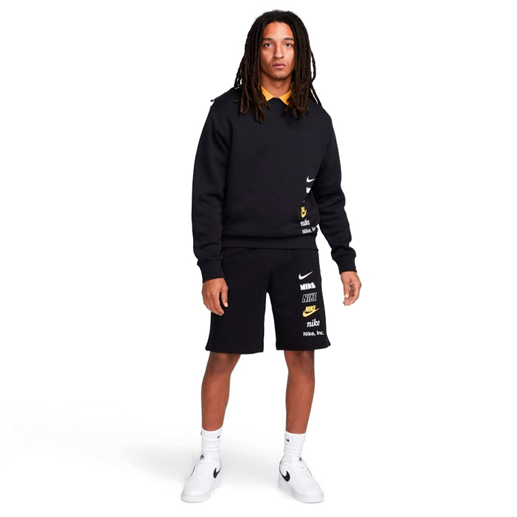 Sorti de bărbați Nike M NK CLUB+ FT SHORT MLOGO S-T Negru photo 5