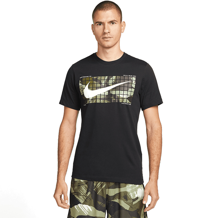 Tricou bărbătesc Nike M NK DF TEE CAMO XL Negru photo 2
