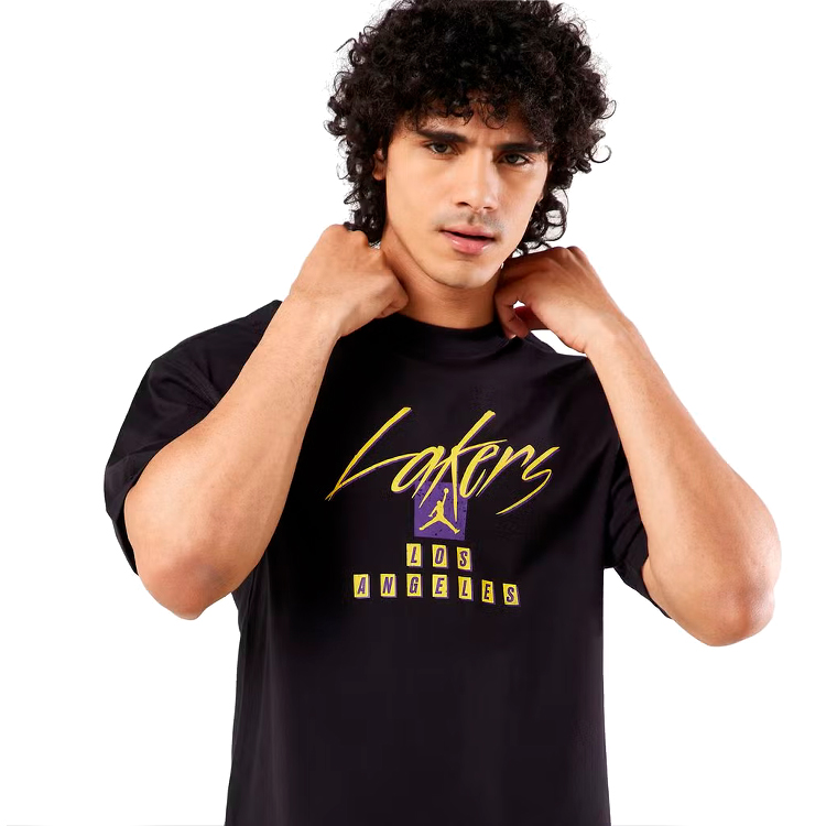 Tricou Nike LAL M NK CTS STMT M90 SSTEE/Negru photo 2