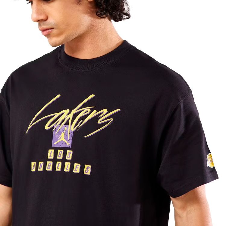 Tricou Nike LAL M NK CTS STMT M90 SSTEE/Negru photo 5