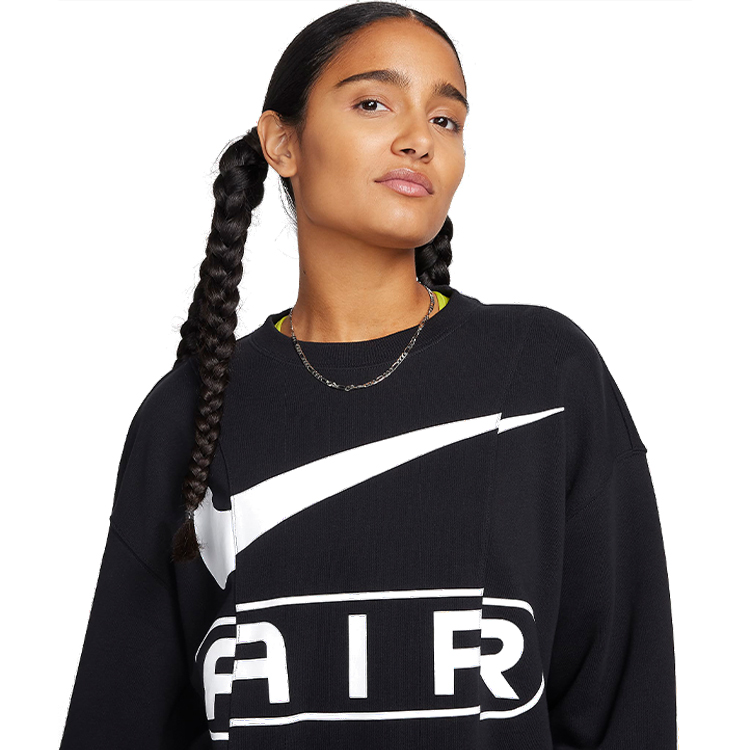 Hanorac Nike W NSW AIR OOS FLC CREW S Negru Femei photo 3