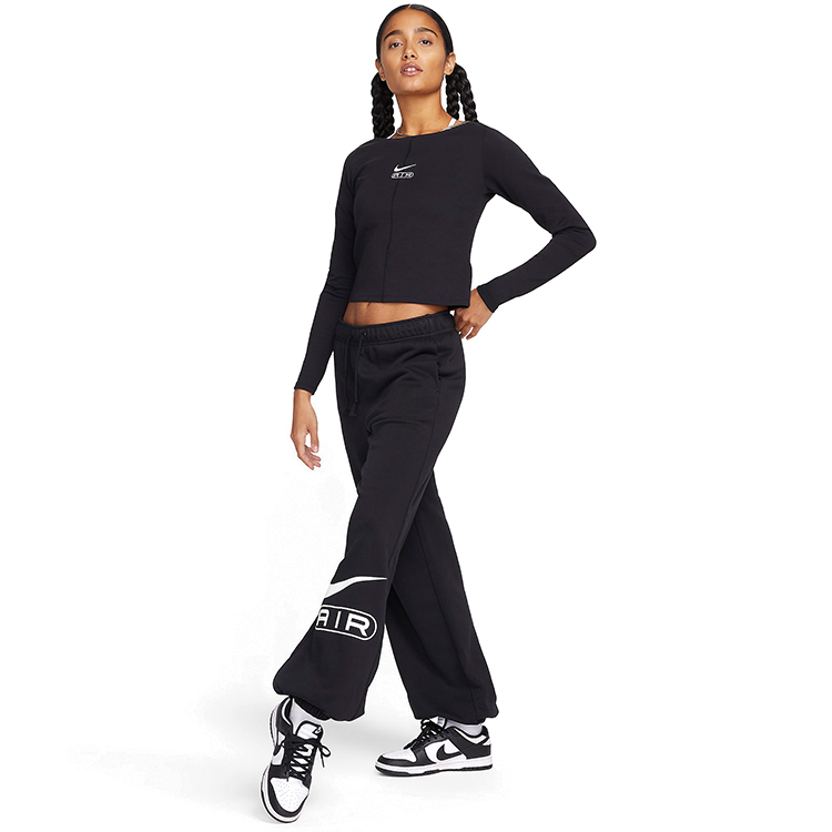 Брюки Nike W NSW AIR MR FLC JOGGER S Черный Женский photo 5