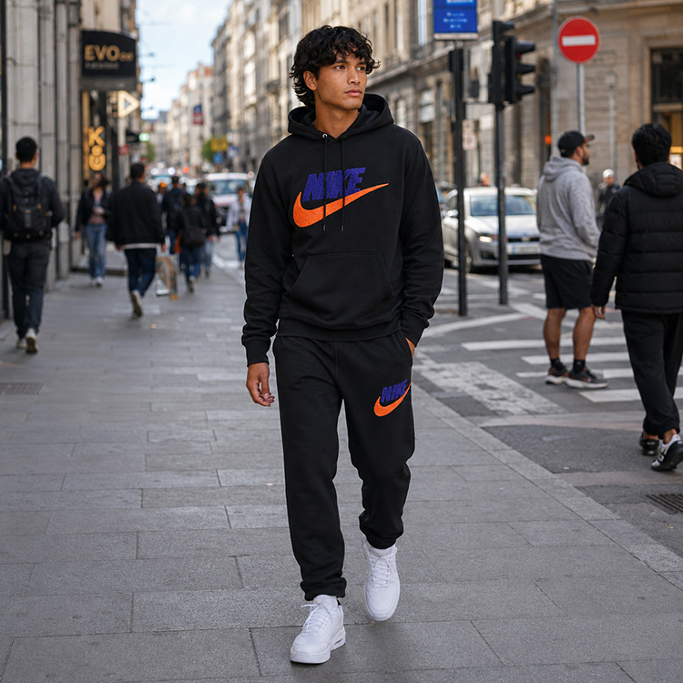 Hanorac pt bărbați Nike M NK CLUB BB PO CHNL FTRA XXL Negru photo 3