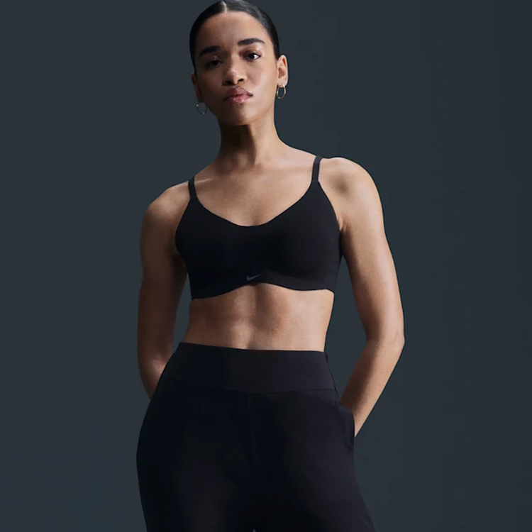Bra sportive Nike W NK ALATE MINIMALIST LS BRA / Femei / L / Negru photo 1