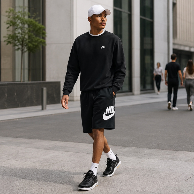 Шорты мужские Nike M NK CLUB ALUMNI FT SHORT M Черный photo 5