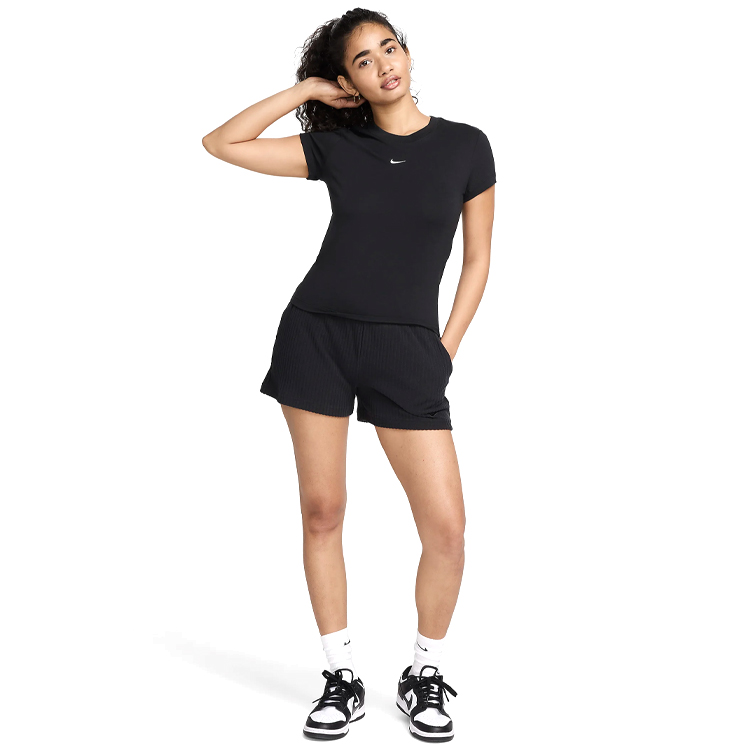 Tricou Nike W NSW NK CHLL KNT MD CRP XS Negru Femei photo 3