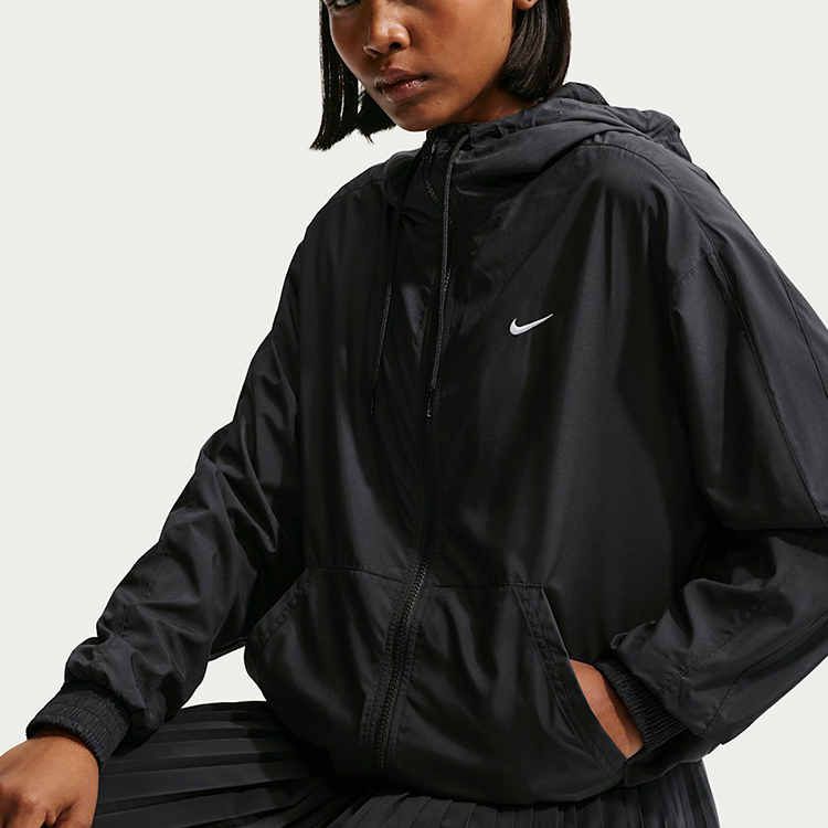 Hanorac Nike W NSW ESSNTL UV WVN JKT HD S Negru Femei photo 3