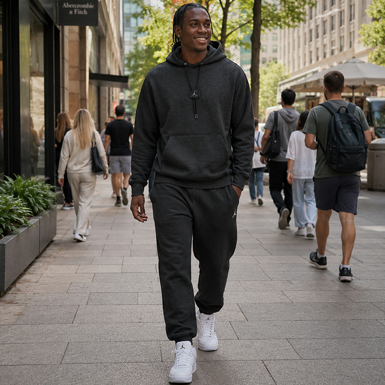 Hanorac pt bărbați Nike M J FLIGHT FLC PO XL Negru photo 5