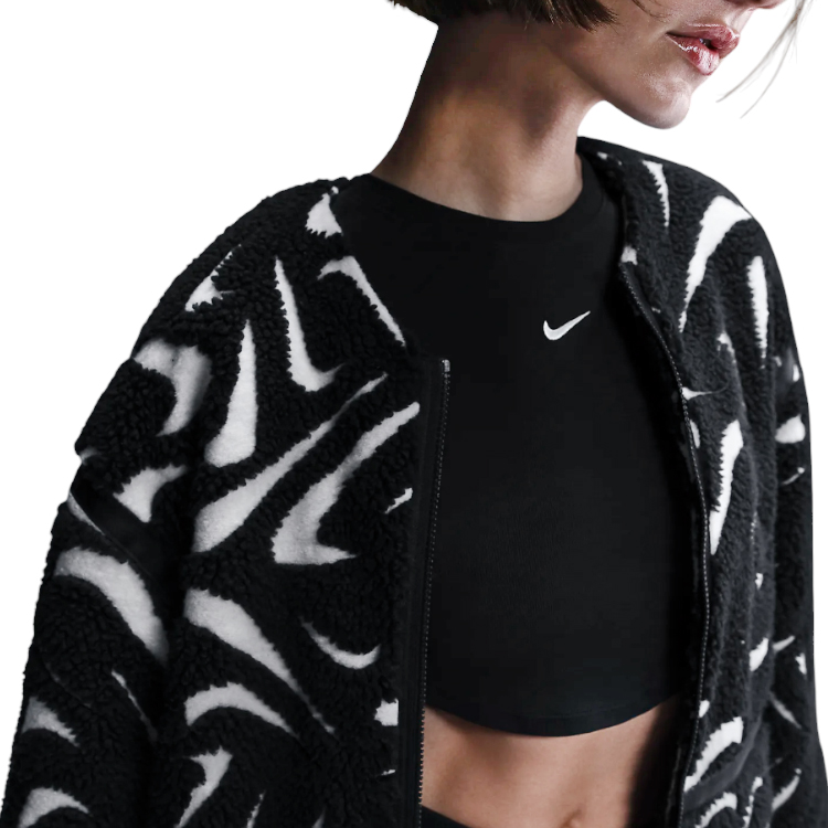 Scurta Nike W NSW COZY HBR JKT L Negru-alb Femei photo 2