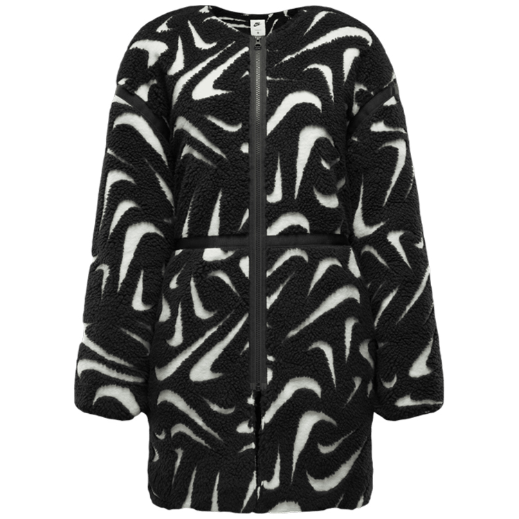 Scurta Nike W NSW COZY HBR JKT L Negru-alb Femei photo 7
