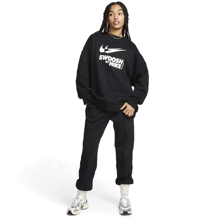 Hanorac Nike W NSW FLC OS CREW GLS L Negru Femei photo 5