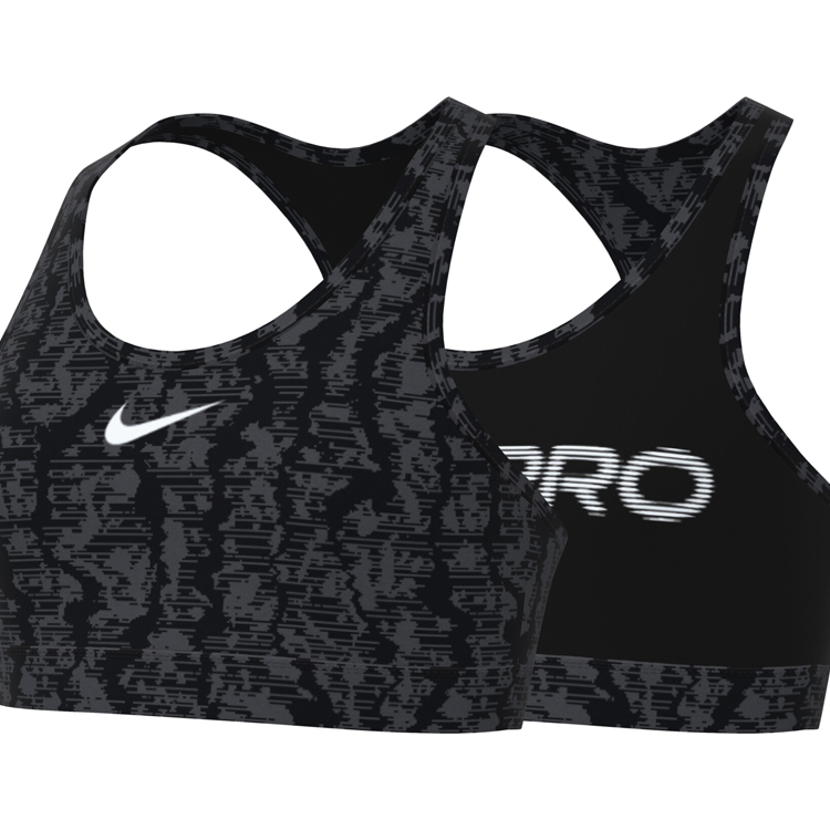 Спортивное бра Nike G NK SWSH REV AOP BRA / Женский / XL / Черный/Серый photo 2