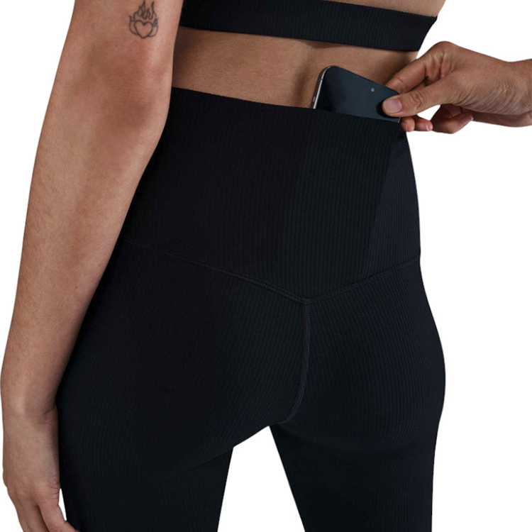 Легинсы Nike W NK DF ZENVY HR 7/8 RIB TGHT / Женский / XS / Черный photo 2