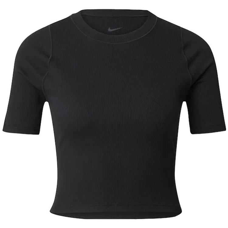 Tricou Nike W NK INF DF SS TOP WD RIB / Femei / L / Negru photo 4