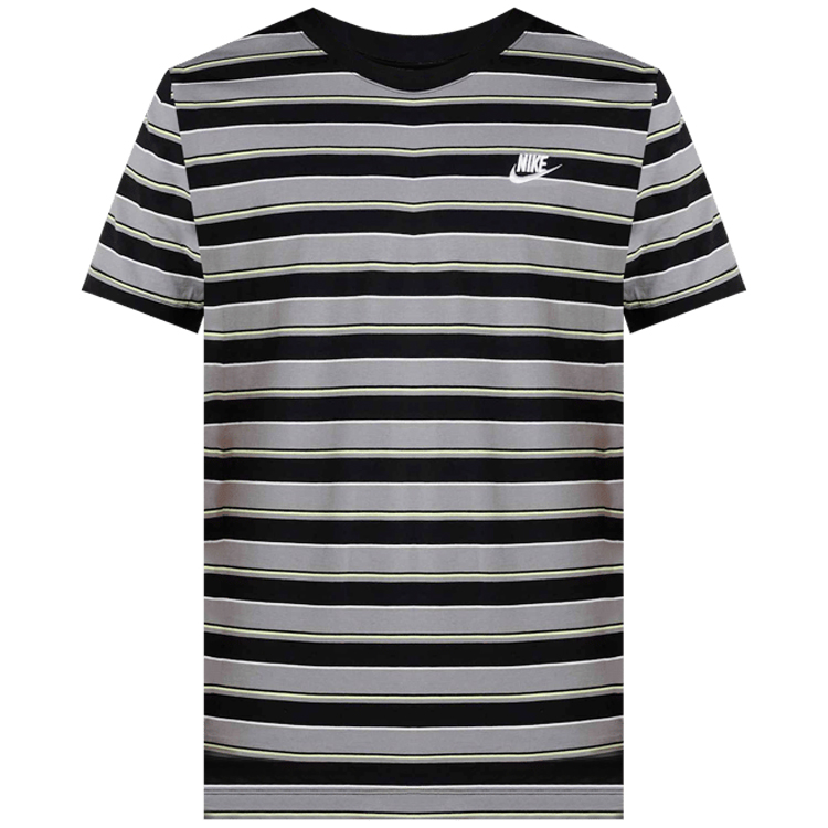 Tricou bărbătesc Nike M NSW TEE CLUB STRIPE S Negru-gri photo 3