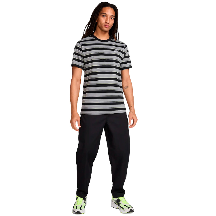 Tricou bărbătesc Nike M NSW TEE CLUB STRIPE S Negru-gri photo 4