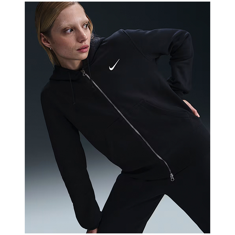 Jacheta Nike W NSW PHNX FLC STD FZ HDY M Negru Femei photo 3