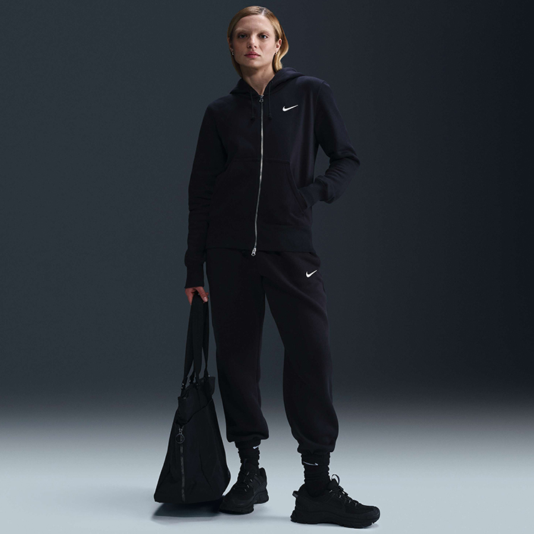 Jacheta Nike W NSW PHNX FLC STD FZ HDY M Negru Femei photo 7