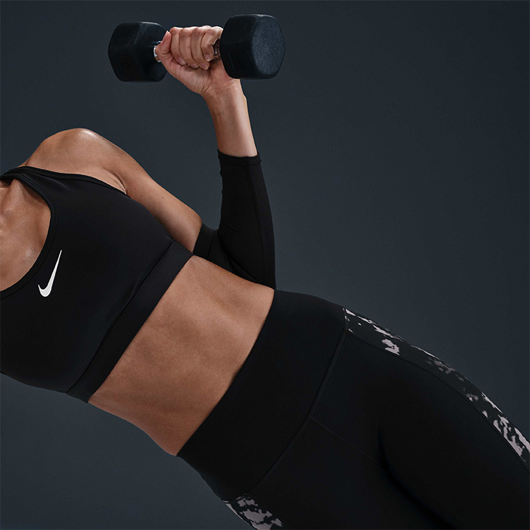 Легинсы Nike W NK ONE DF HR 7/8 TIGHT AOP / Женский / S / Черный photo 10