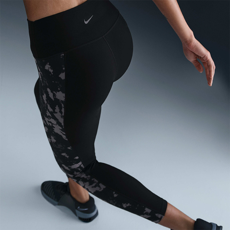Легинсы Nike W NK ONE DF HR 7/8 TIGHT AOP / Женский / S / Черный photo 3