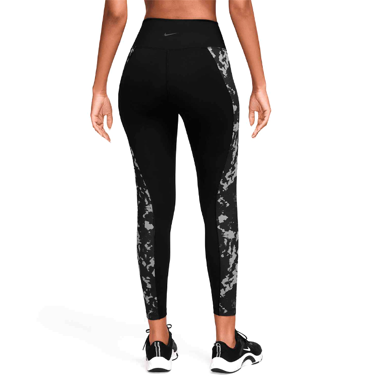 Легинсы Nike W NK ONE DF HR 7/8 TIGHT AOP / Женский / S / Черный photo 6