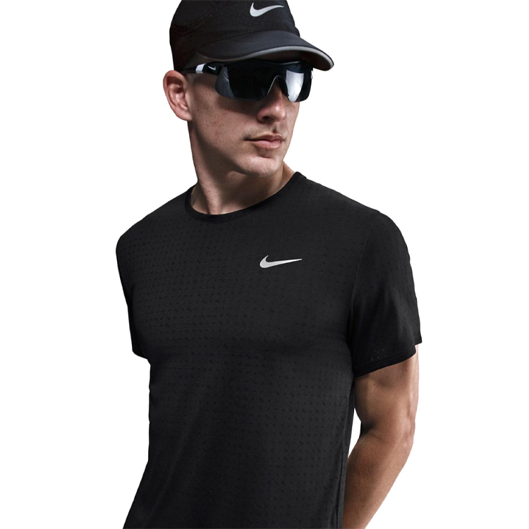 Футболка мужская Nike M NK DF BREATHE MILER SS TOP XXL Черный photo 2
