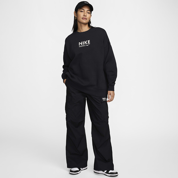 Hanorac Nike W NSW FLC OS CREW GLS M Negru Femei photo 9