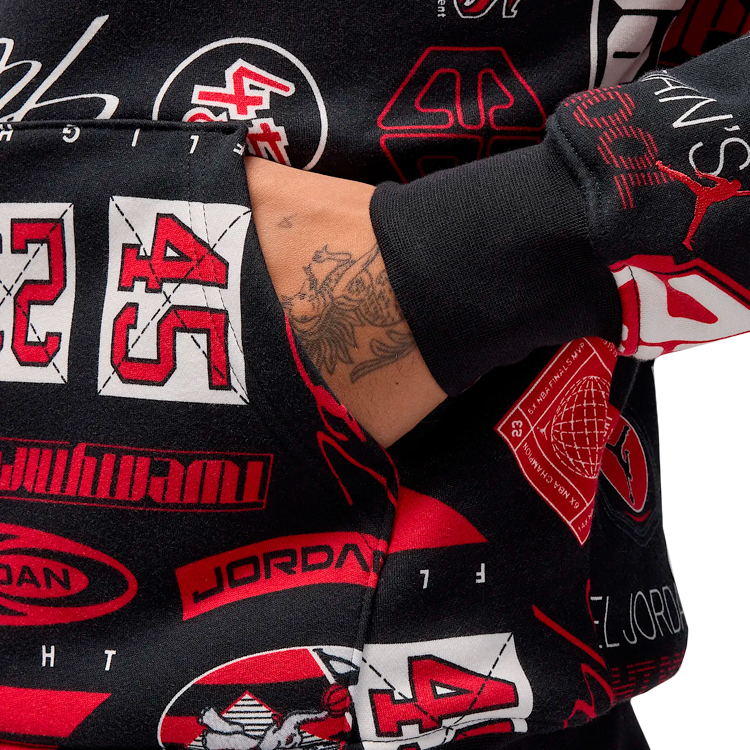 Hanorac pt bărbați Nike M J ESS AOP FLC PO XL Negru photo 7