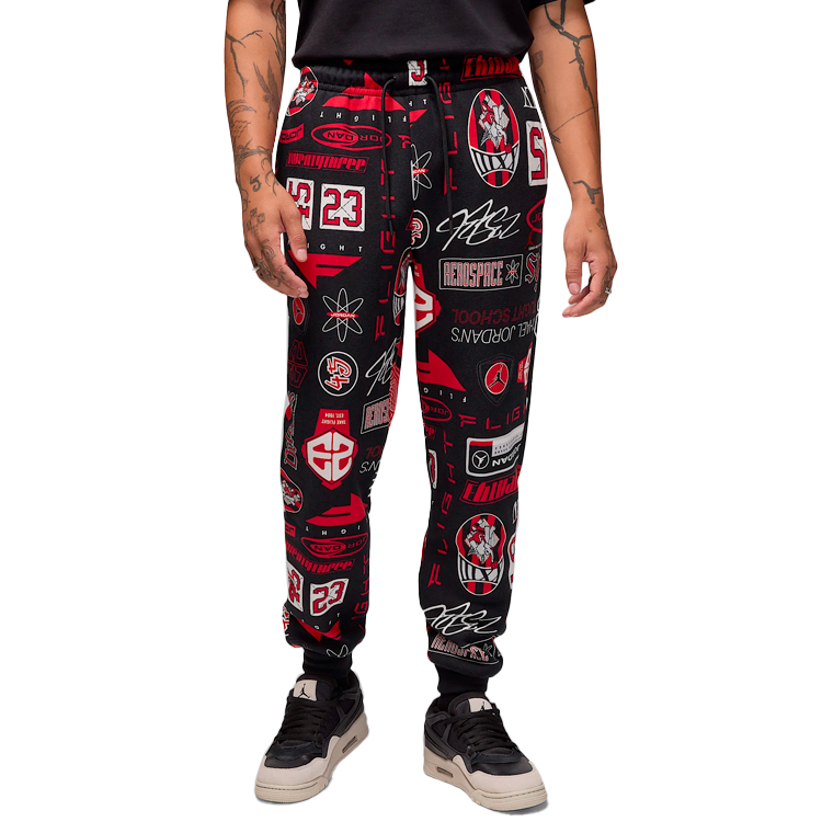 Брюки Nike M J ESS AOP FLC PANT XS Черный Мужской photo 3