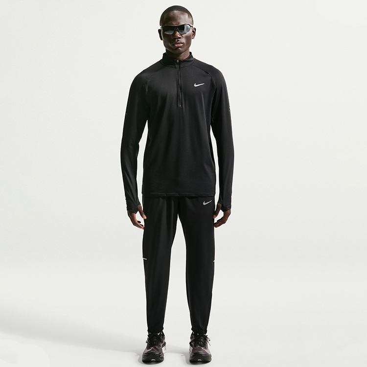 Мужская Толстовка Nike M NK DF STRIDE HZ MIDLAYER S Черный photo 3