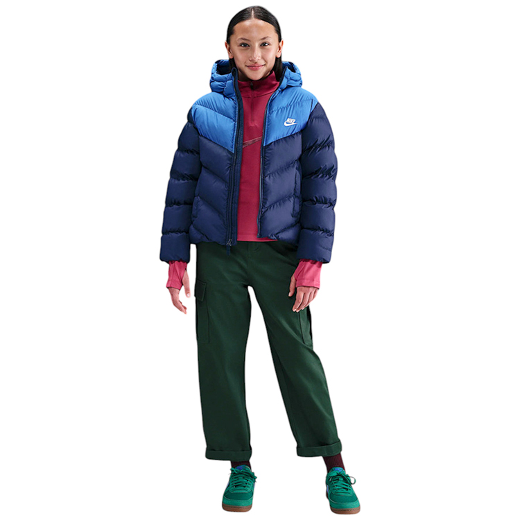 Scurta Nike K NSW TF ADP PUFFER COLORBLOCK L Albastru Unisex photo 3