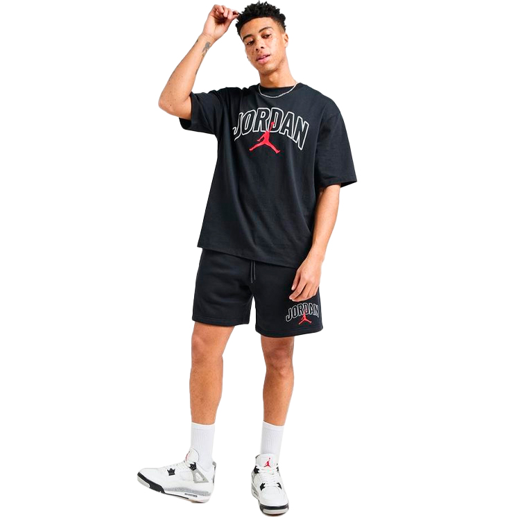 Tricou bărbătesc Nike M J BRK ARCH JD HBR SS CREW L Negru photo 3