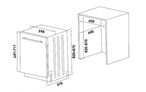 Mas. de spalat vase incorporabila SchaubLorenz SLG VI6110, 5 programe, 60 cm, A++ thumbnav 3