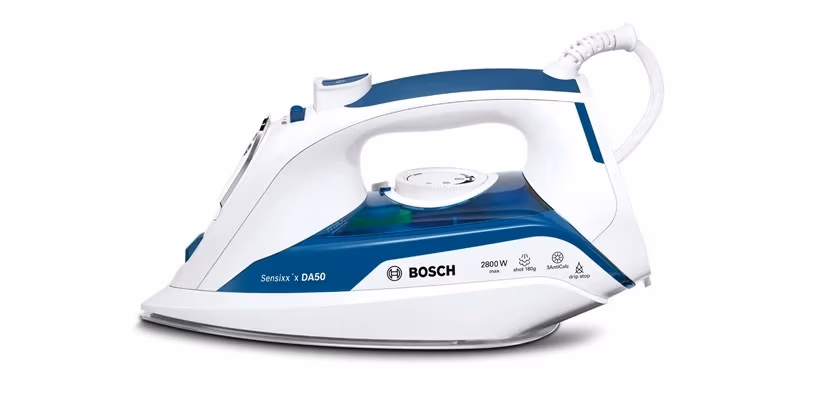 Fier de calcat Bosch TDA5028010, 350 ml, Alb-albastru 