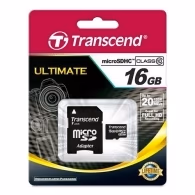 Card de memorie MicroSD+SD adapter Transcend TS16GUSDHC10 Class 10  16Gb