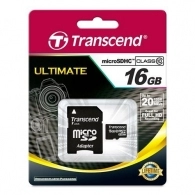 Card de memorie MicroSD+SD adapter Transcend TS16GUSDHC10 Class 10  16Gb