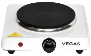 Плита настольная электрическая Vegas VEP0010, 1 конфорок, 1000 Вт, Белый thumbnav