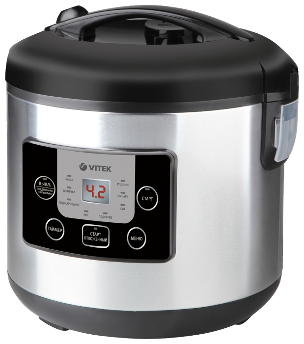 Мультиварка Vitek VT-4210 / 700 / 8авто-программ / Черный с нержавеющей сталью photo 1 Мультиварка Vitek VT-4210 / 700 / 8авто-программ / Черный с нержавеющей сталью photo 1