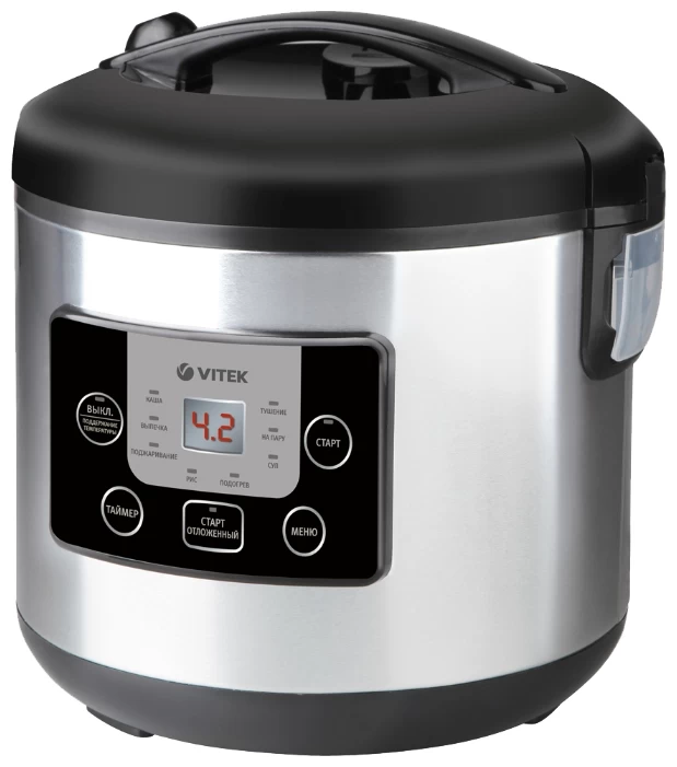 Multifierbator Vitek VT-4210, 700 W, 8 programe, Negru cu inox