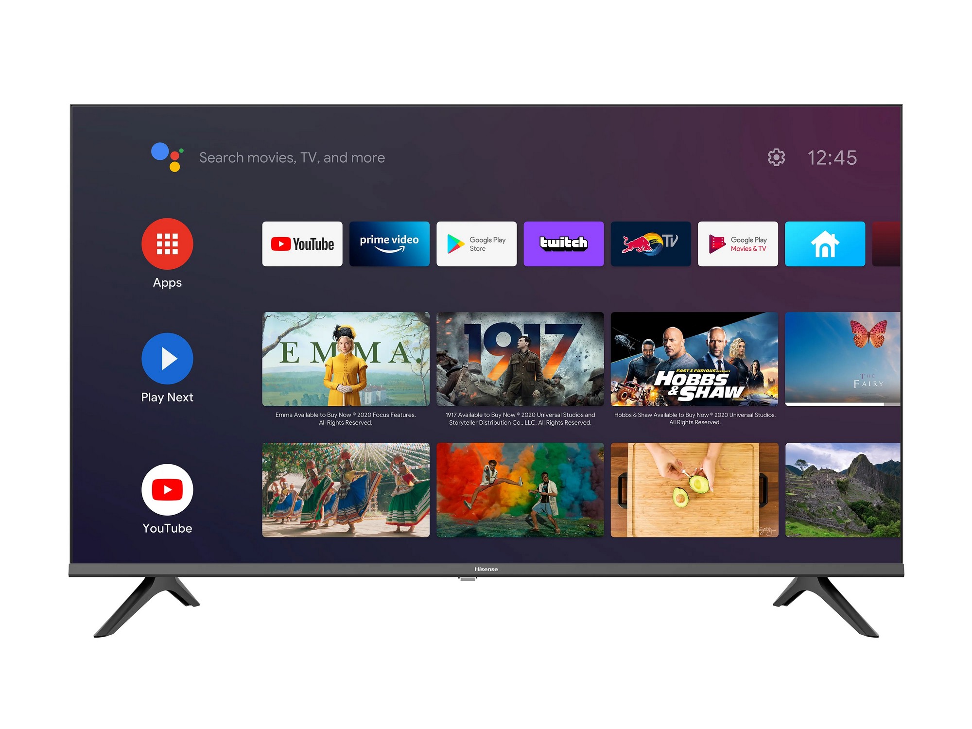 40" LED TV Hisense 40A5720FA, Black (1920x1080 FHD, PCI 1500 Hz, SMART TV (Android OS), 3 x HDMI, 2 x USB, Wi-Fi (2.4GHz), DVB-T/T2/C/S2, Speakers 2 x 7W Dolby Audio, VESA 100x200, 5.5 Kg) photo 1