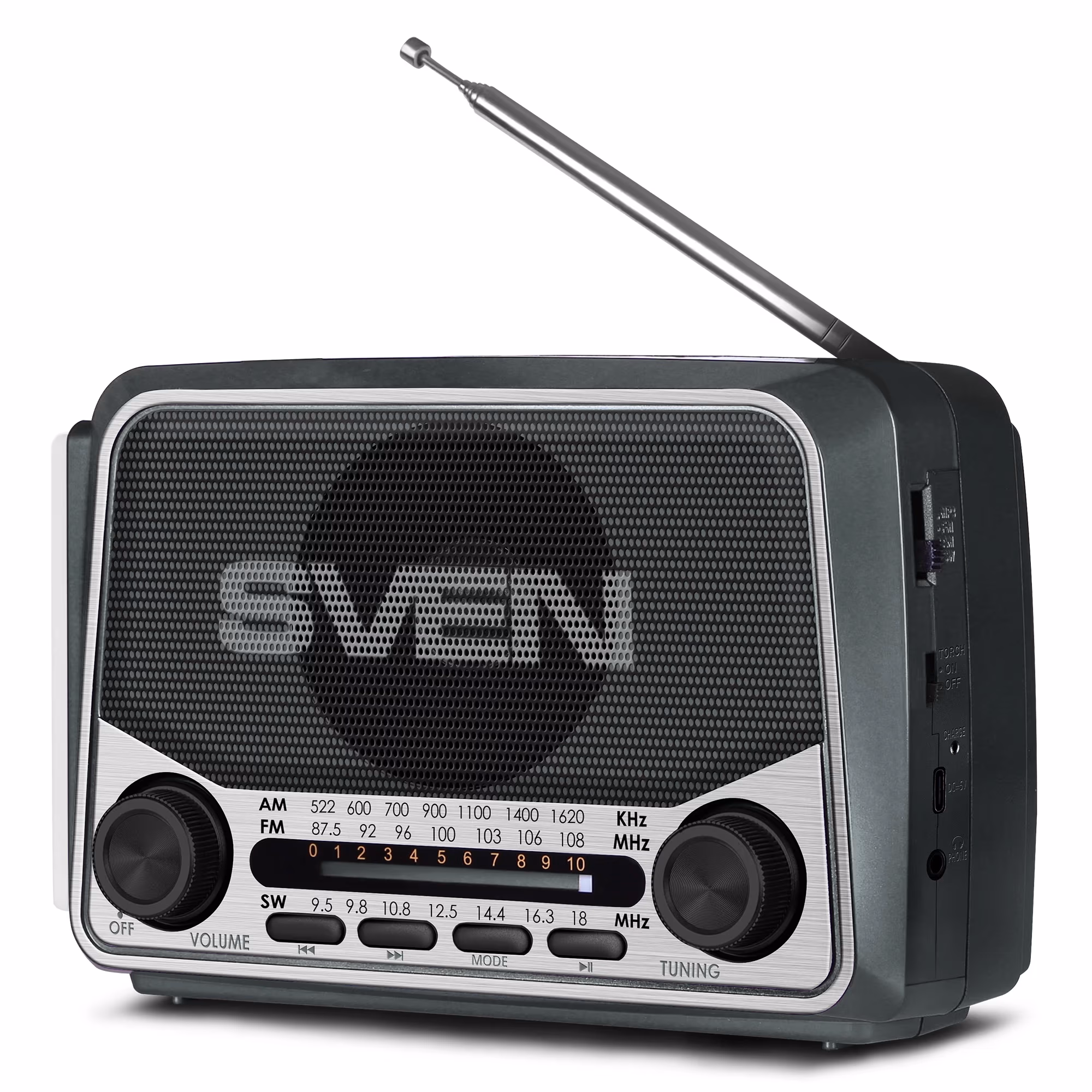 Колонка Портативная SVEN SRP-150, Gray / 3W / Bluetooth / FM/AM/SW Radio / USB / microSD 
