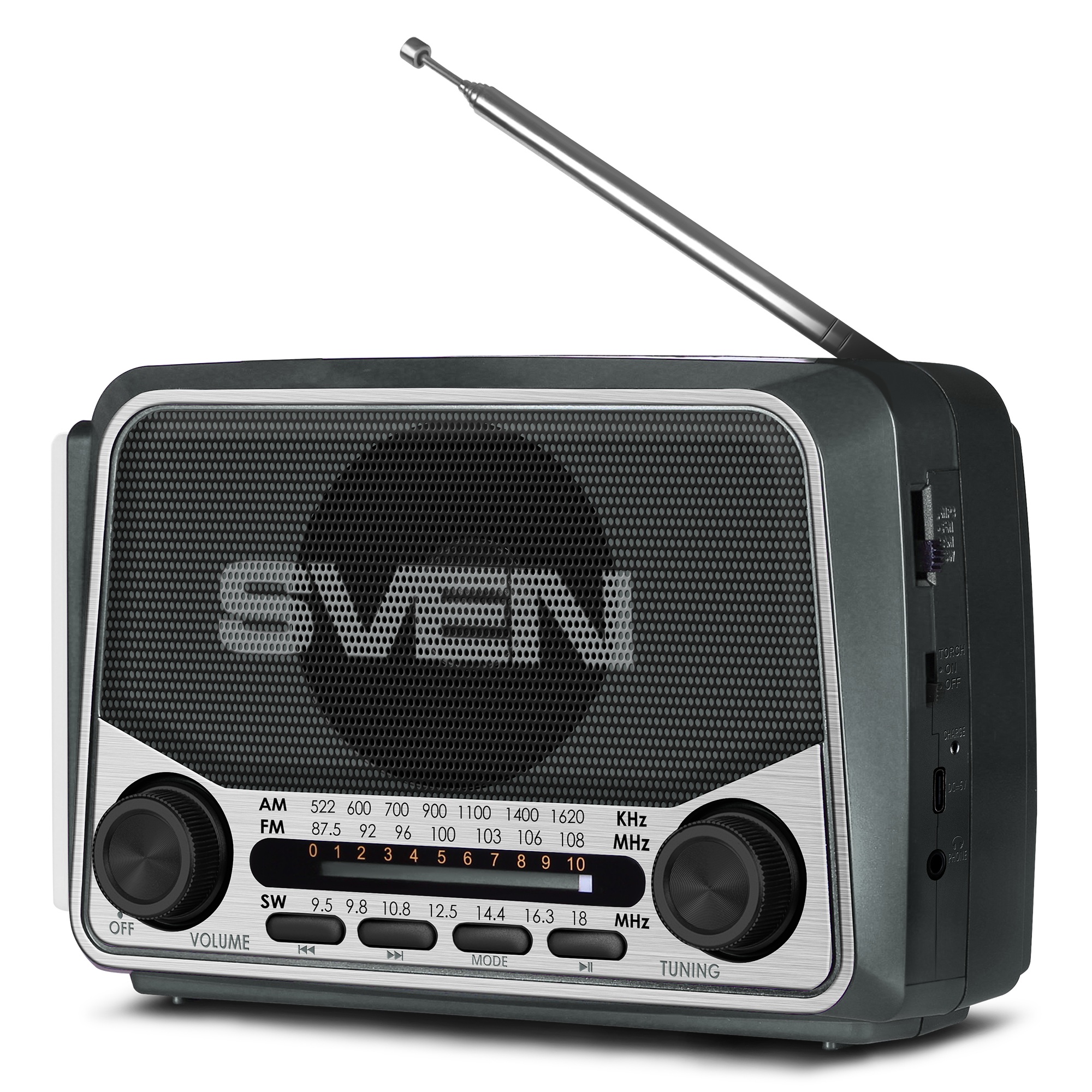 Boxa portabila SVEN SRP-150, Gray / 3W / Bluetooth / FM/AM/SW Radio / USB / microSD photo 1 Boxa portabila SVEN SRP-150, Gray / 3W / Bluetooth / FM/AM/SW Radio / USB / microSD photo 1