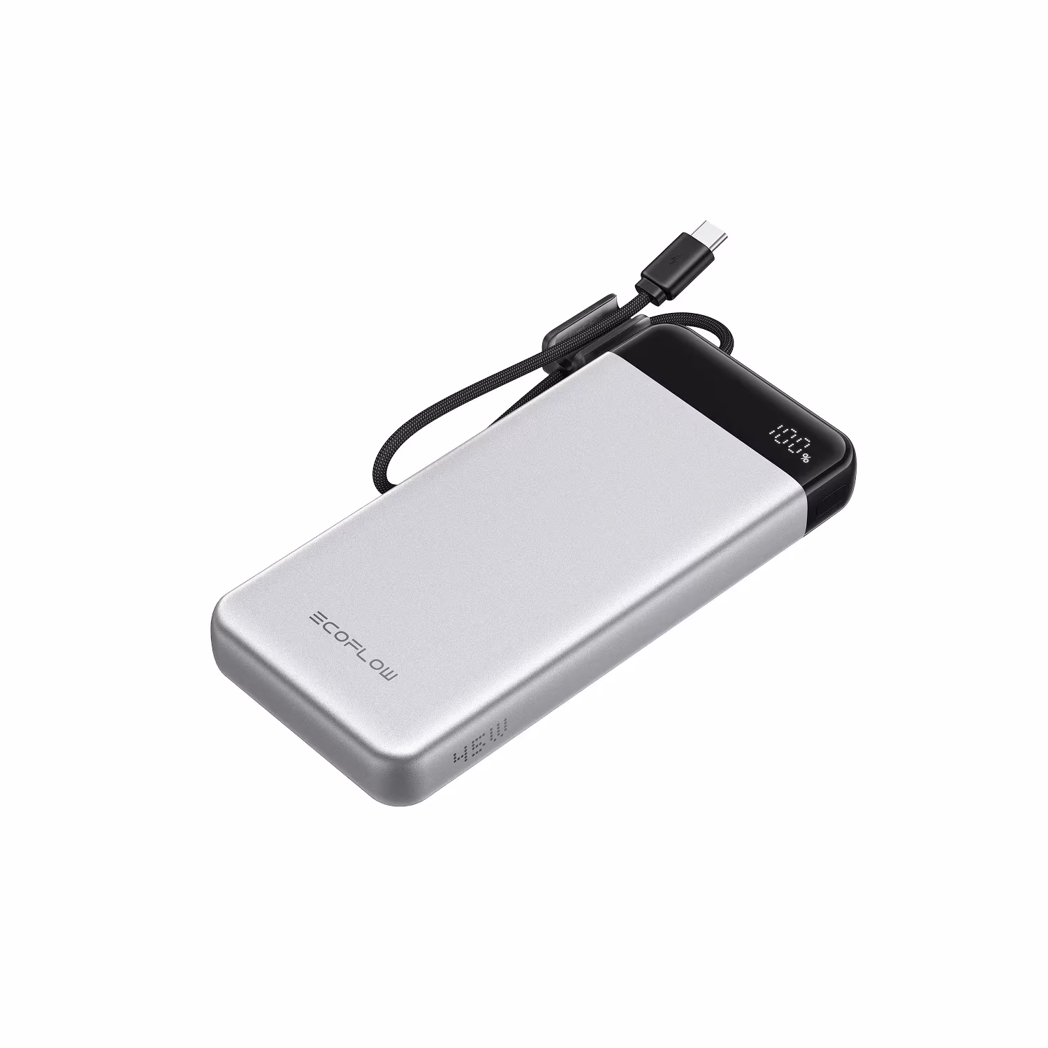 EcoFlow Rapid 20K Power Bank, 20.000mAh (45W Fast Carging), X-Guard Protection, Slim Pocket size, 25 cm Built-In Type-C cable, LED Display,  White