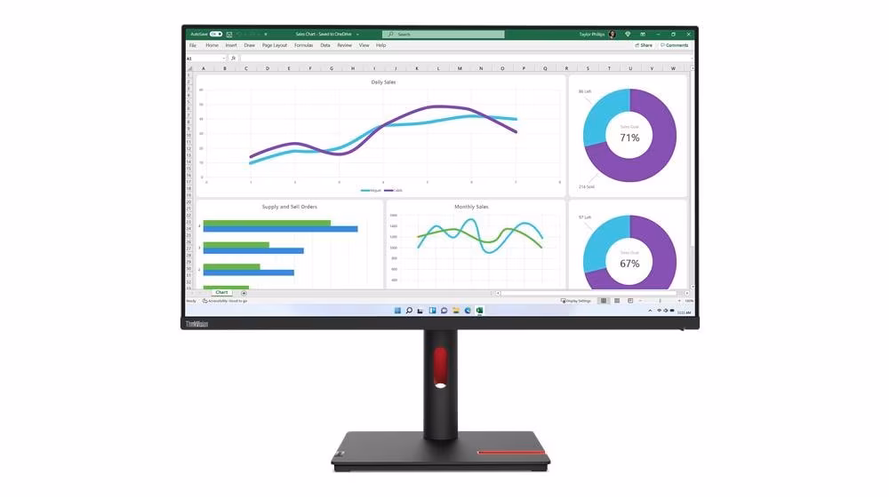 31.5” Monitor Lenovo ThinkVision T32h-30 / QHD/ 5ms