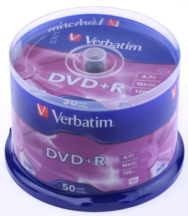 Verbatim DataLifePlus DVD+R AZO 4.7GB 16X MATT SILVER SURFAC - Spindle 50pcs. photo 1